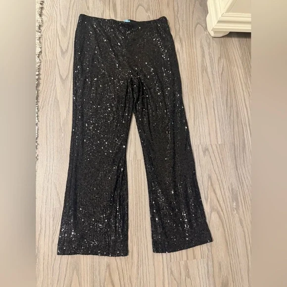 CeCe Black Sequin Trousers - Picture 9 of 10